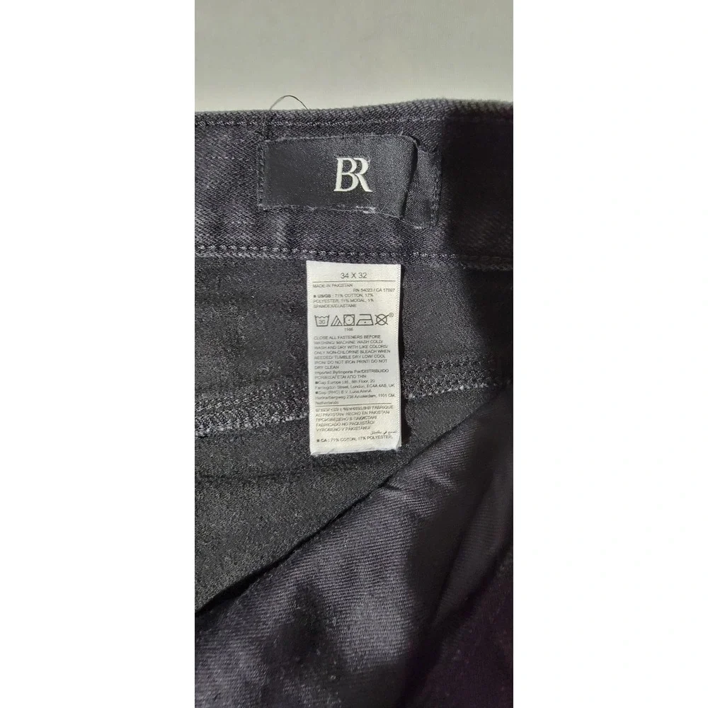 Banana Republic Mens Slim Fit Black Jeans 34x32 Cotton Blend Stretch Denim